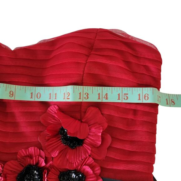 Y2K Tulle RED party ballroom dress ASO in Blake GOSSIP GIRL SZ6 - Picture 8 of 15